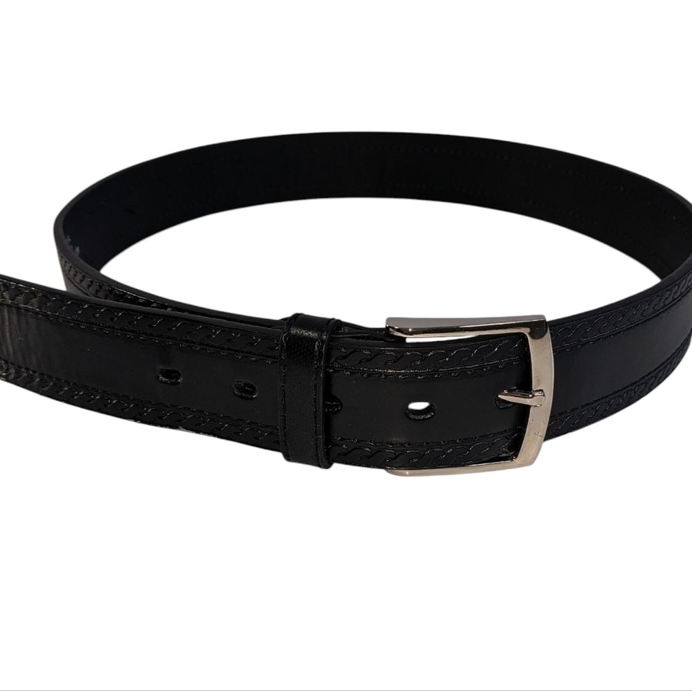 Men's Dark Brown Leather Belt Size 34 Flaws
